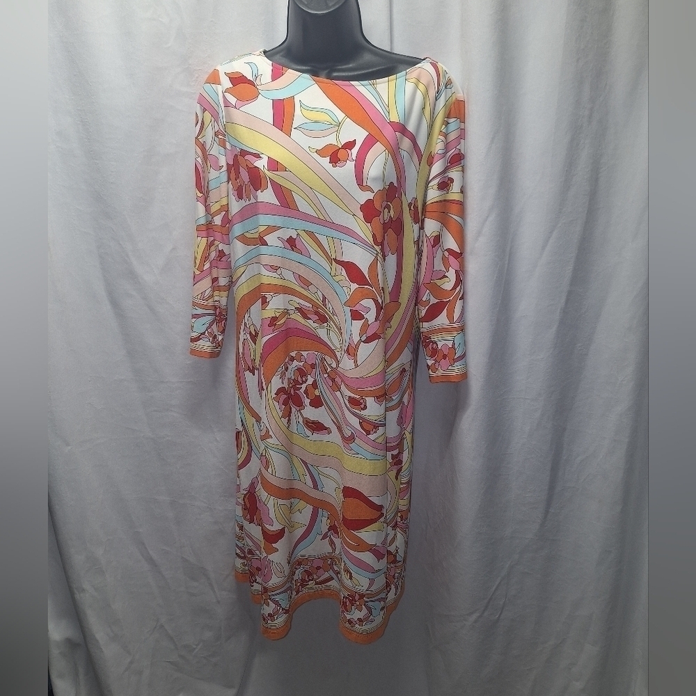 London times graphic midi dress size 12